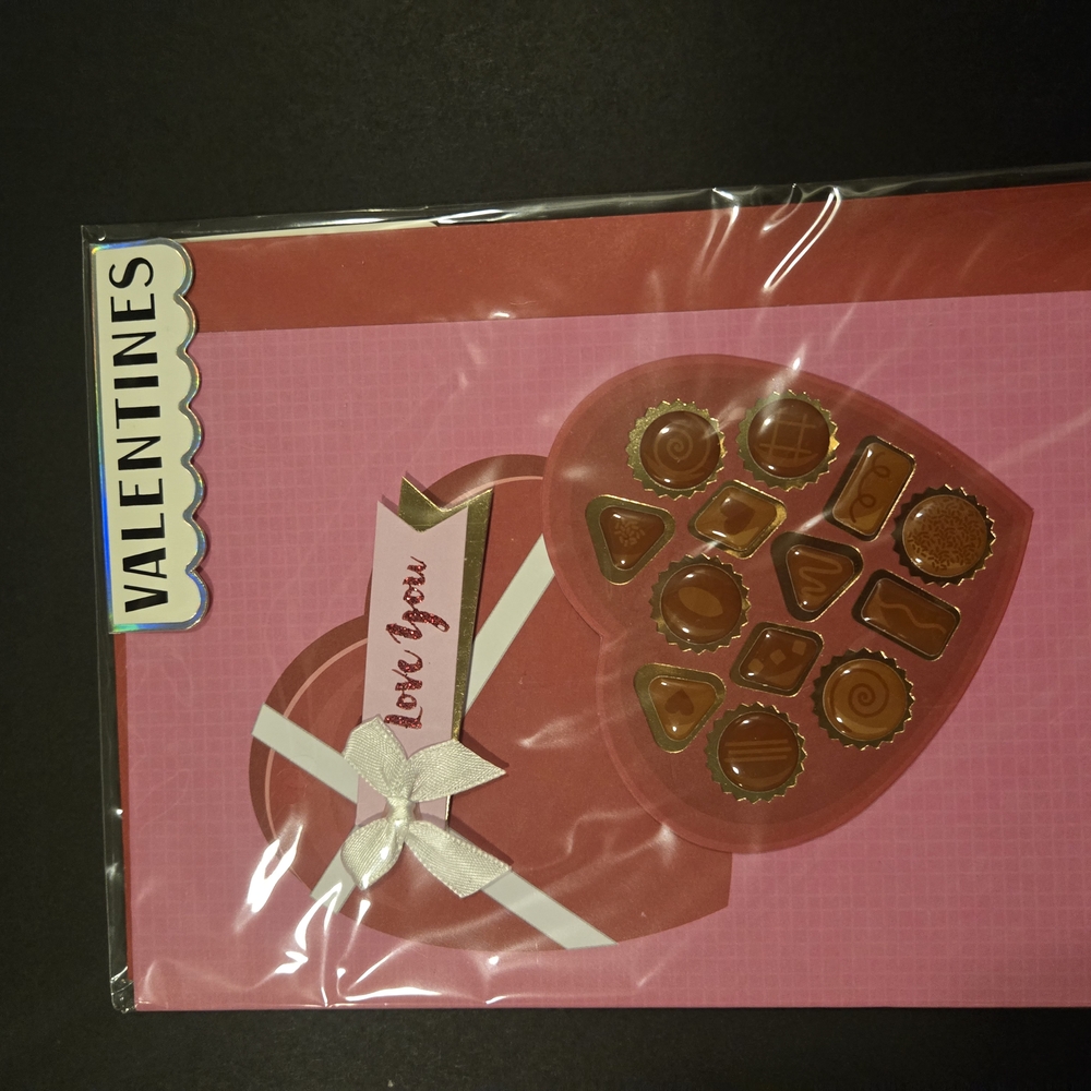 Pink and Brown Heart-Shaped Invitation Card